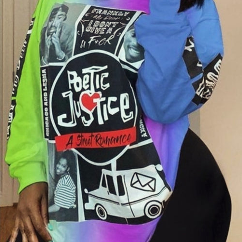 Poetic Justice/ Tupac Tshirt Mini Dress